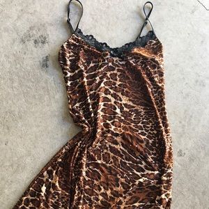 Sexy Rampage Animal Print Nightie, Sequins & Lace
